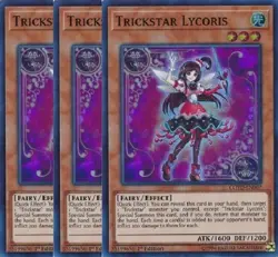 Yugioh - Trickstar Lycoris x 3 - 1st Edition - Super Rare NM - Free Holo Card - Image 2