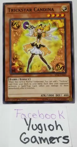 YUGIOH TRICKSTAR CANDINA COMMON LIGHT PLAYED - Image 2