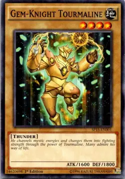 Gem-Knight Tourmaline (Shatterfoil) SP15-EN001 Yu-Gi-Oh! Light Play 1st Edition - Image 1