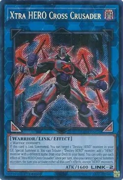 Yugioh! Xtra HERO Cross Crusader - RA04-EN076 - Secret Rare - 1st Edition Near M - Image 1