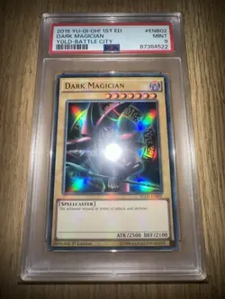 Yugioh! PSA 9 Dark Magician YGLD-ENB02 1st Edition Battle City - Image 1