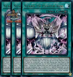 Yugioh! 3x Stand Up Centur-Ion! MP24-EN299 Ultra Rare 1st Ed NM - Image 2