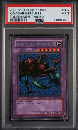 PSA 9 Yugioh TP3-007 Kwagar Hercules Rare 2003 Tournament Pack 3 Promo - Image 3