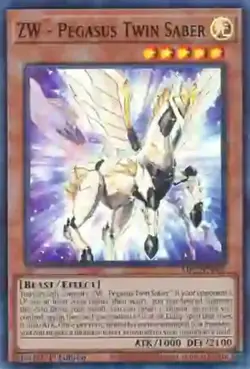Yugioh! ZW - Pegasus Twin Saber - MP22-EN057 - Super Rare - 1st Edition NM - Image 1