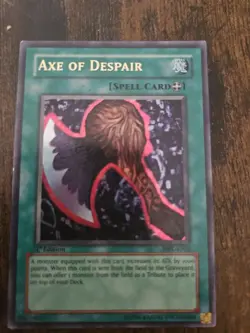 Yu-Gi-Oh Card - Axe of Despair - Ultra Rare - SRL-E002 - 1st Edition - Image 1