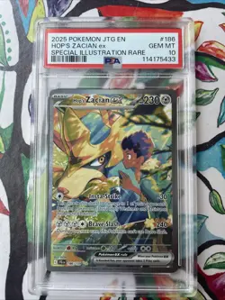 Hop's Zacian Ex 186 PSA 10 Gem Mint - Journey Together - Pokemon - Image 1