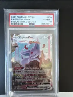 PSA 10 Pokemon Espeon VMAX Alt Art Fusion Strike 270/264 - Image 1