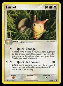Furret 22/109 Rare Team Rocket Returns "Yuka Morii" Pokémon Card - Image 1