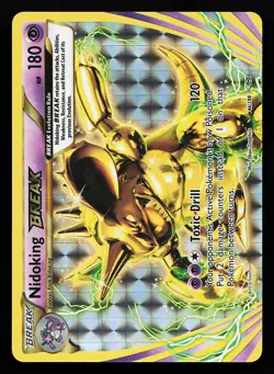 Nidoking BREAK 46/108 Holo Rare XY Evolutions PokÃ©mon Card - Image 1