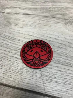 Pokemon Trading Card Games Genesect Red Plastic Coin - Image 1