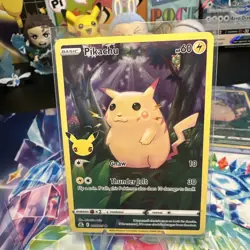 Pikachu Gnaw Thunder Jolt Pokemon Cards 005/025 Rare Full Art 25th MiNt - Image 1