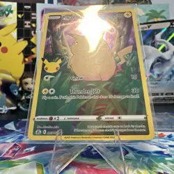 Pikachu Gnaw Thunder Jolt Pokemon Cards 005/025 Rare Full Art 25th MiNt - Image 2
