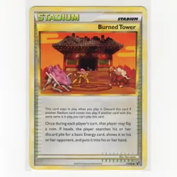 PokÃ©mon TCG Burned Tower 71/90 HGSS Undaunted Regular Uncommon Card EN-LP 2010 - Image 1