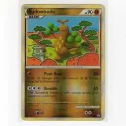 PokÃ©mon TCG Sudowoodo 9/95 HGSS Unleashed Reverse Holo Rare Card EN-MP 2010 - Image 1