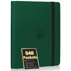 Premium 9 Pocket Card Binder for 540 Cards Fabmaker PU Cover Trading Card Bin... - Image 1