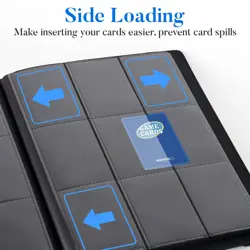 Premium 9 Pocket Card Binder for 540 Cards Fabmaker PU Cover Trading Card Bin... - Image 3