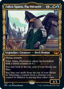 MTG Falco Spara, Pactweaver - Showcase, NM-Mint, English Streets of New Capenna - Image 1