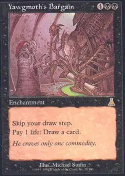 MTG Yawgmoth's Bargain, Moderate Play, English Urza's Destiny - Image 1