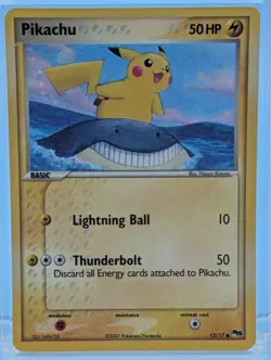 Pikachu 12/17 Holo - Inverted Back Error - Pokemon Pop Series 5 - LP - See Video - Image 1