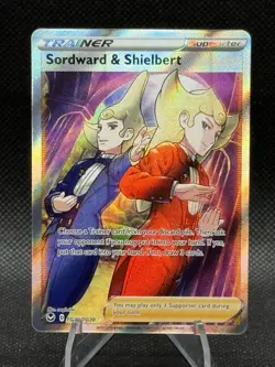 Pokemon Sordward & Shieldbert Silver Tempest Trainer Gallery TG28/TG30 Full Art - Image 1