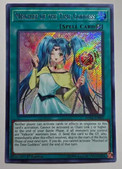 Yugioh Mischief of the Time Goddess SHVA-EN007 Secret Rare 1st Edition - Image 1