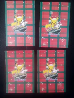 Pokemon 2024 Card Database Christmas Set Mario & Luigi Pikachu 4x Complete Set - Image 2