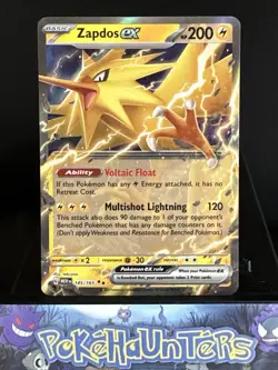 Pokemon Card Zapdos ex 145/165 Scarlet & Violet 151 MEW EN Double Rare NM - Image 3