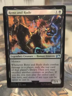 FOIL Reno and Rude MTG Final Fantasy NM Uncommon U 0113 FFVII Card Human FIN - Image 3