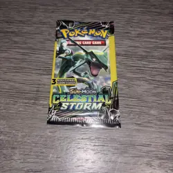 Pokemon Celestial Storm Sun & Moon 3 Card Mini Booster Pack - Sealed - Image 3