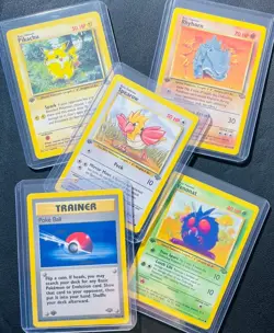 Five Card Lot WOTC 1999 POKEMON 1ST EDITION Jungle Set Non-Holo Cards #60 - 64 - Image 1