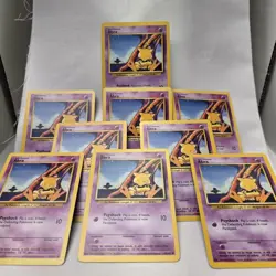 Lot of (9) ABRA - Base Set - 43/102  Pokemon Cards Multiple conditions, See pics - Image 2