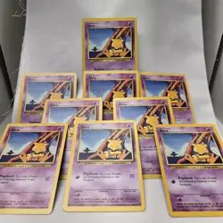 Lot of (9) ABRA - Base Set - 43/102  Pokemon Cards Multiple conditions, See pics - Image 4