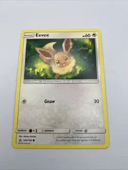 Pokemon Card Eevee Ultra Prism Common 104/156 - Image 3