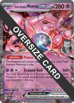 Team Rocket's Mewtwo ex 205 Jumbo Cards Holo - Image 1