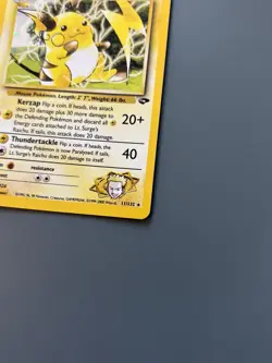 Pokemon TCG 2000 Gym Challenge: Lt. Surge’s Raichu 11/132 Rare Holo Card - LP/NM - Image 15