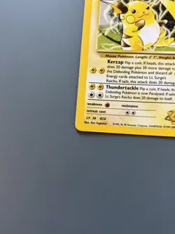 Pokemon TCG 2000 Gym Challenge: Lt. Surge’s Raichu 11/132 Rare Holo Card - LP/NM - Image 4