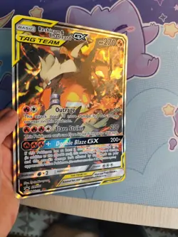 Pokemon Card Tcg Jumbo Reshiram & Charizard tag team GX SM201 Sar BsPromo eng Nm - Image 8
