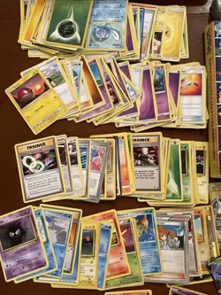 huge pokemon card lot with 1st edition, rares, books, binder, and glass charmand - Image 1