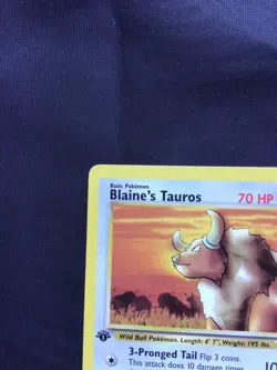 Pokemon Cards: Gym Heroes 1st Edition Common: Blaine's Tauros 64/132 - Image 12