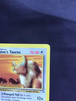 Pokemon Cards: Gym Heroes 1st Edition Common: Blaine's Tauros 64/132 - Image 13
