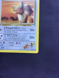 Pokemon Cards: Gym Heroes 1st Edition Common: Blaine's Tauros 64/132 - Image 4