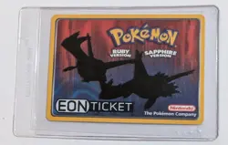 Mint Pokémon EON Ticket Ruby Sapphire GBA E-Reader Card 2003 CCG Nintendo - Image 1
