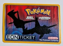 Mint Pokémon EON Ticket Ruby Sapphire GBA E-Reader Card 2003 CCG Nintendo - Image 3
