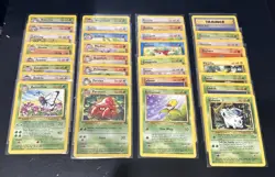 Complete Jungle Unlimited Common and Uncommon 32 Card Set Pokemon Cards -LP - Image 1