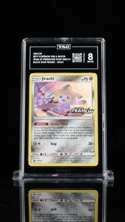 TAG 8 Jirachu STAFF SM161 Black Star Promo 2019 Prerelease Holo Pokémon Card TCG - Image 3