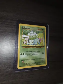 Rare 1995 Pokemon Bulbasaur 40 HP Card 44/102 Mint Condition SHADOWLESS - Image 1