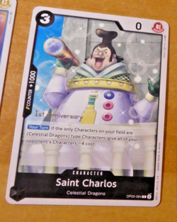 ONE PIECE ENGLISH CARD GAME CARD 1ST ANNIVERSARY Saint Charlos OP05-084 EN MINT - Image 1