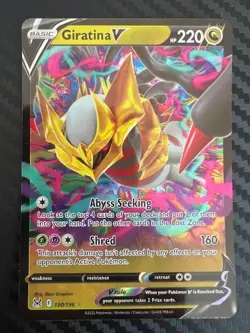 Pokemon TCG Giratina V 130/196 2022 Lost Origin Ultra Rare Holo Full Art NM - Image 1