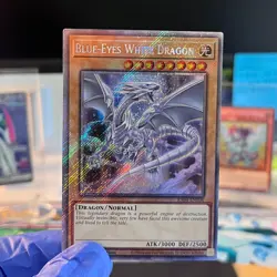Yugioh Blue-Eyes White Dragon RA04-EN108 Platinum Secret GEM QUALITY NM 1st Ed - Image 1