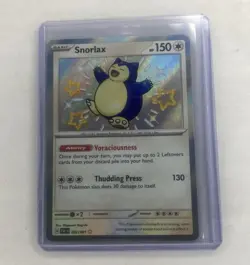 Pokemon - Snorlax - 202/091 - SV Paldean Fates - Shiny Rare Card - Baby Shiny - Image 1